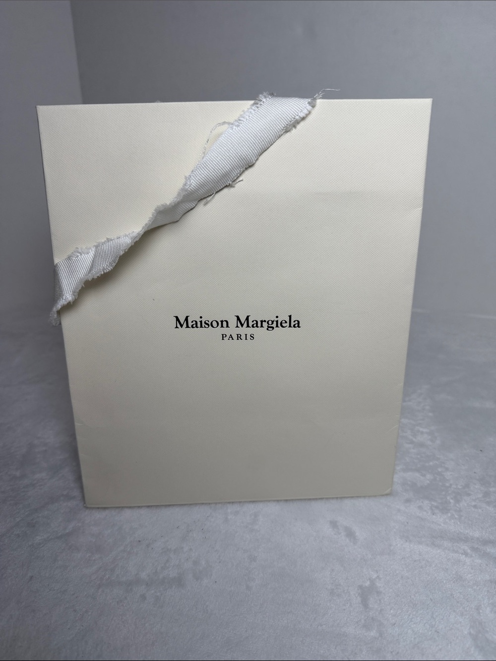 Maison Margiela Cream Unisex Shopping Paper Bag Size Small